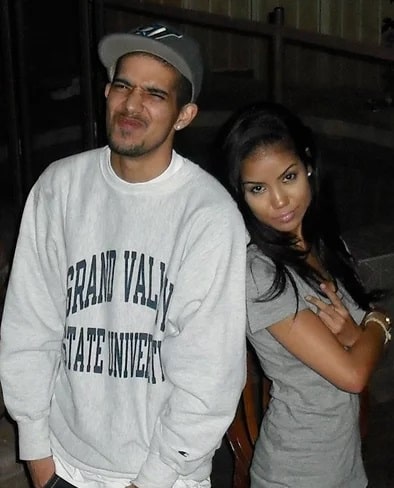 A picture of Jhene Aiko with her late brother Miyagi Hasani Ayo Chilombo.